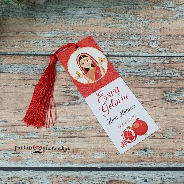 Hintli Kına Kızı Konseptli Hediyelik Kitap Ayracı - 1