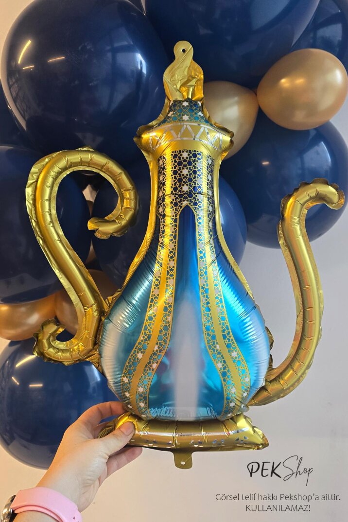 İbrik Folyo Balon Ramazan Süslemesi Ramazan Şerbet İbriği Ramazan Balonu - 2