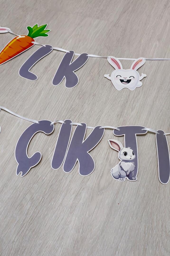 İlk Dişim Çıktı Banner Tavşanlı Diş Buğdayı Parti Süslemesi - 2