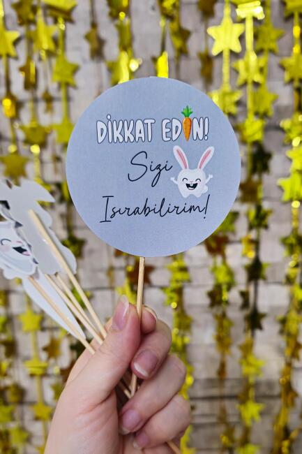 İlk Dişim Çıktı Kürdan Süsleri Cupcake Süsleri Diş Buğdayı Kürdanları Lüks Büyük Boy 10lu Paket - 3