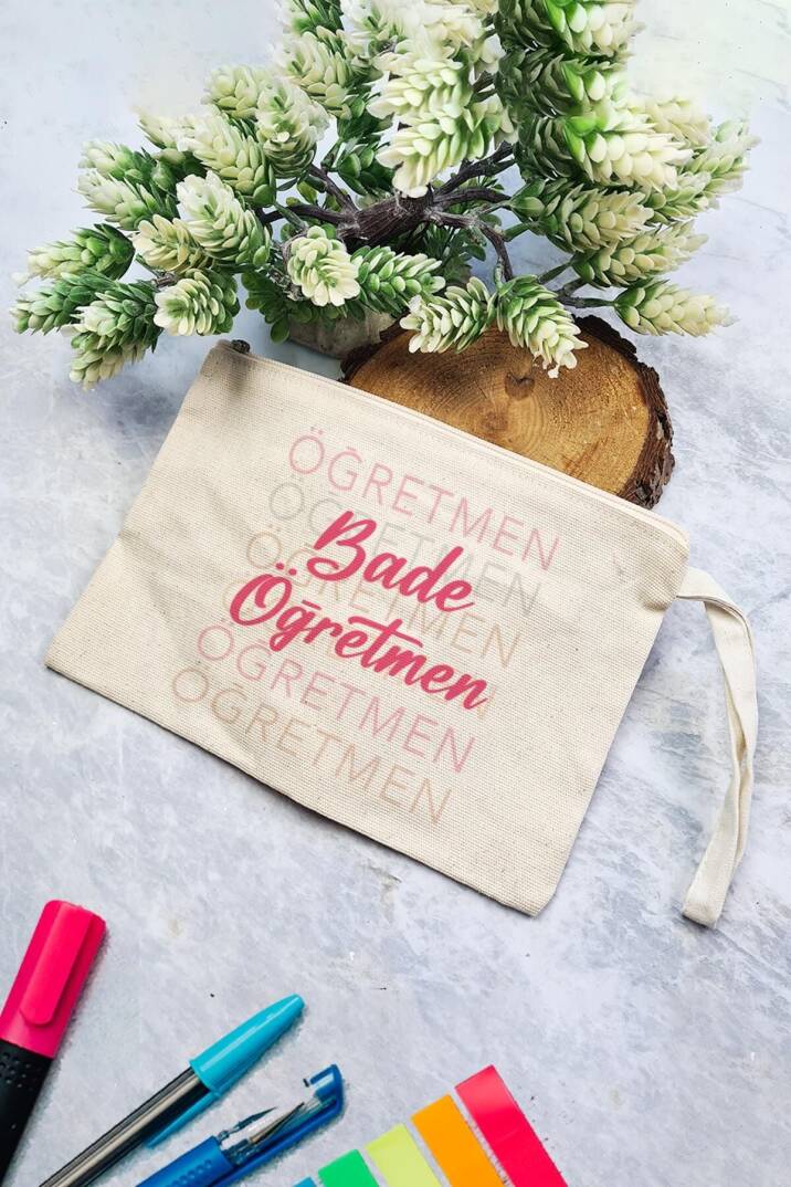 İsimli Öğretmene Hediye Clutch Çanta Öğretmen İsimli - 1
