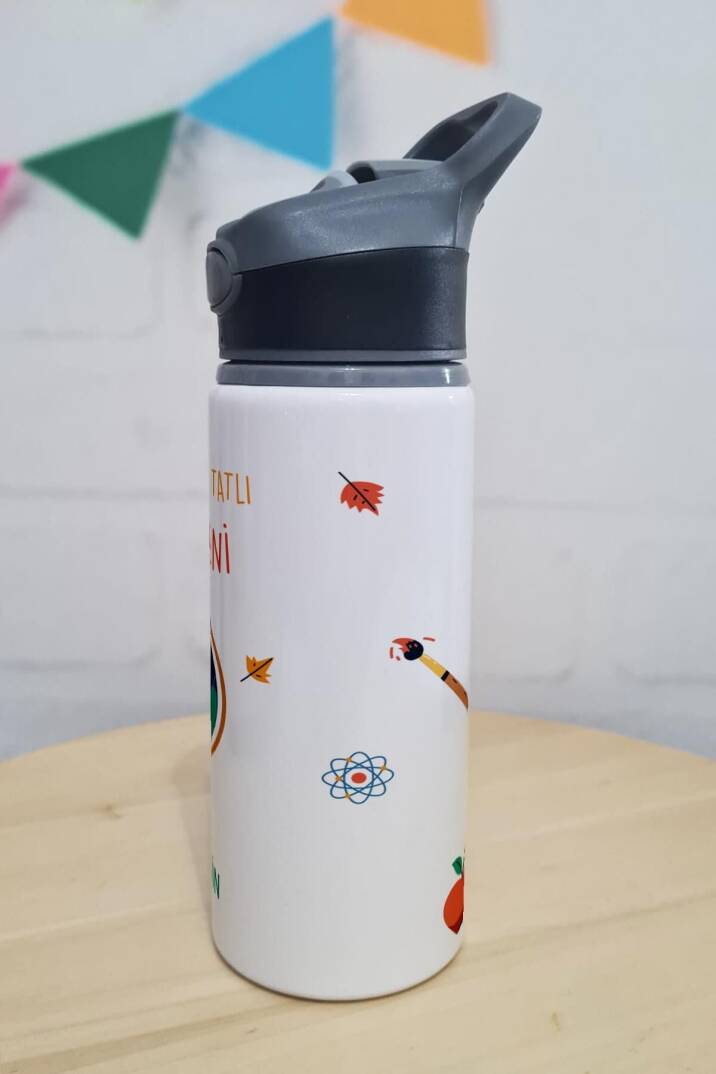 İsimli Öğretmenler Günü Hediyesi Suluk Matara 650ml - 2