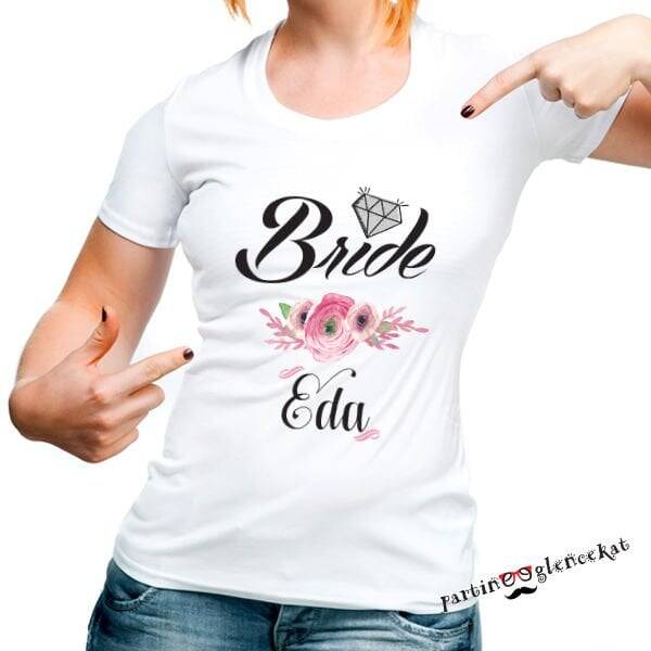 İsme Özel Baskılı Bride Tshirt - 1
