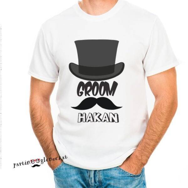 İsme Özel Baskılı Damat Tshirt - 1