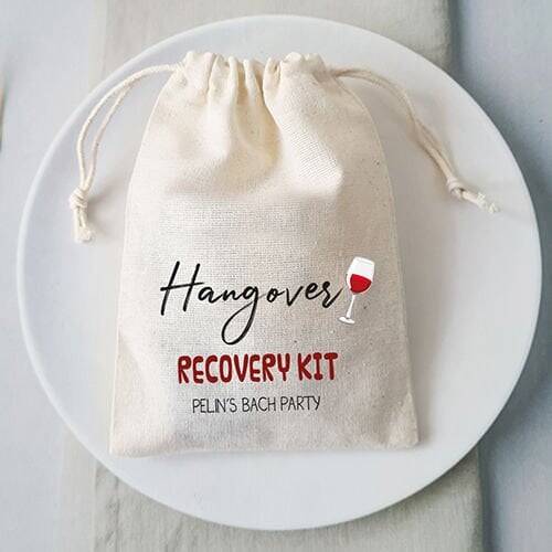 İsme Özel Baskılı Hangover Kit Kesesi Kadeh Detaylı - 1