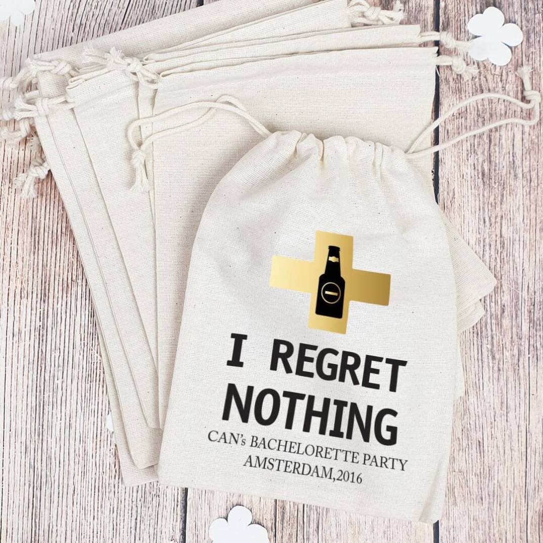 İsme Özel Baskılı Kese I Regret Nothing Hangover Kit - 1