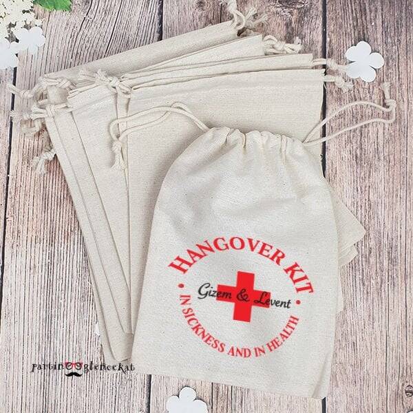 İsme Özel Hangover Kit '' in sickness and in health '' Yazılı - 1