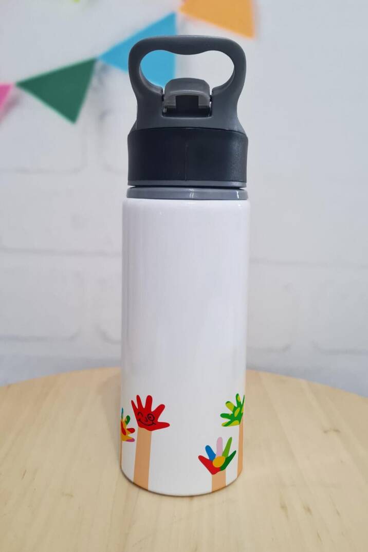 İsme Özel Matara Öğretmene Hediye Suluk 360 Derece Baskılı Pipetli 650ml Büyük Boy - 4