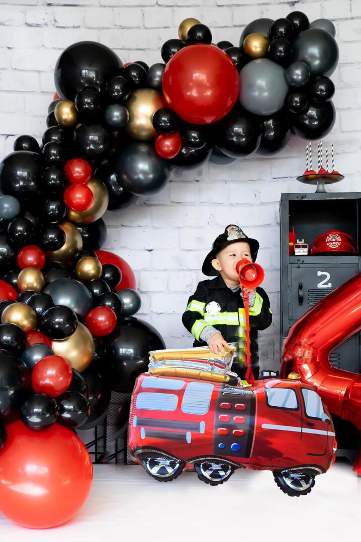 İtfaiye Kamyonu Folyo Balon İtfaiye Balonu - 4