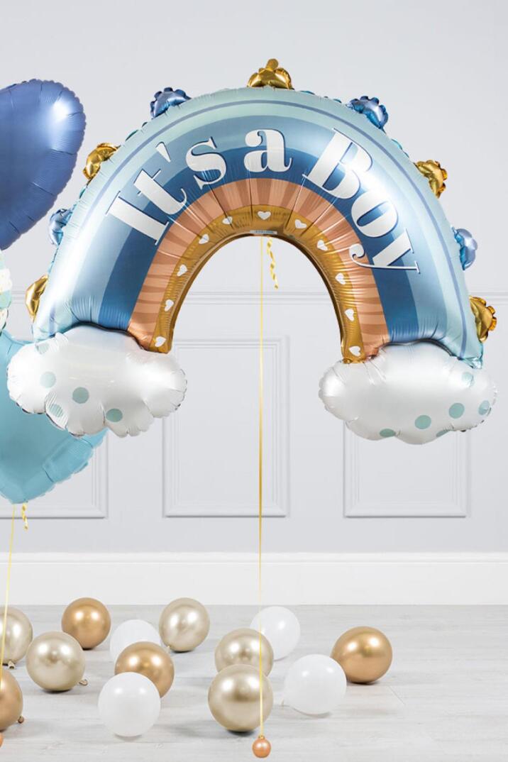 It's a Boy Cinsiyet Partisi Baby Shower Balonu Gökkuşağı Erkek Bebek Babyshower Balonu - 1