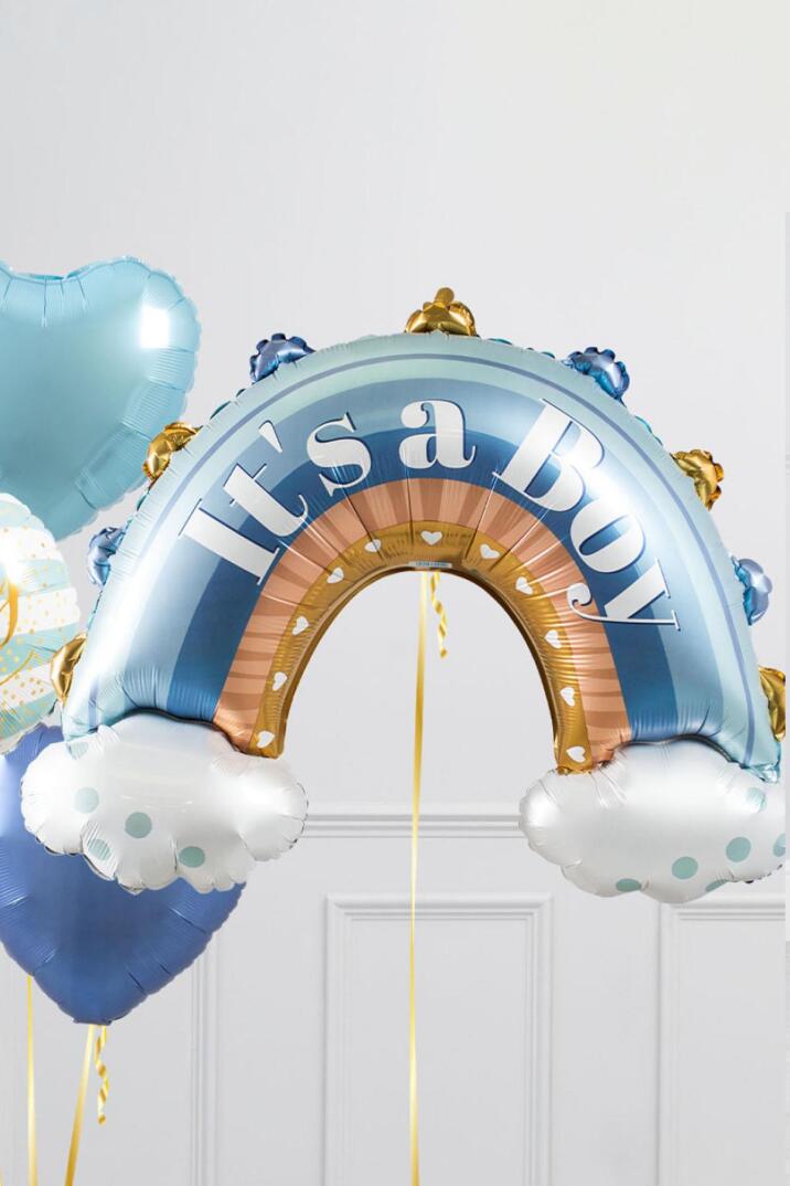It's a Boy Cinsiyet Partisi Baby Shower Balonu Gökkuşağı Erkek Bebek Babyshower Balonu - 3