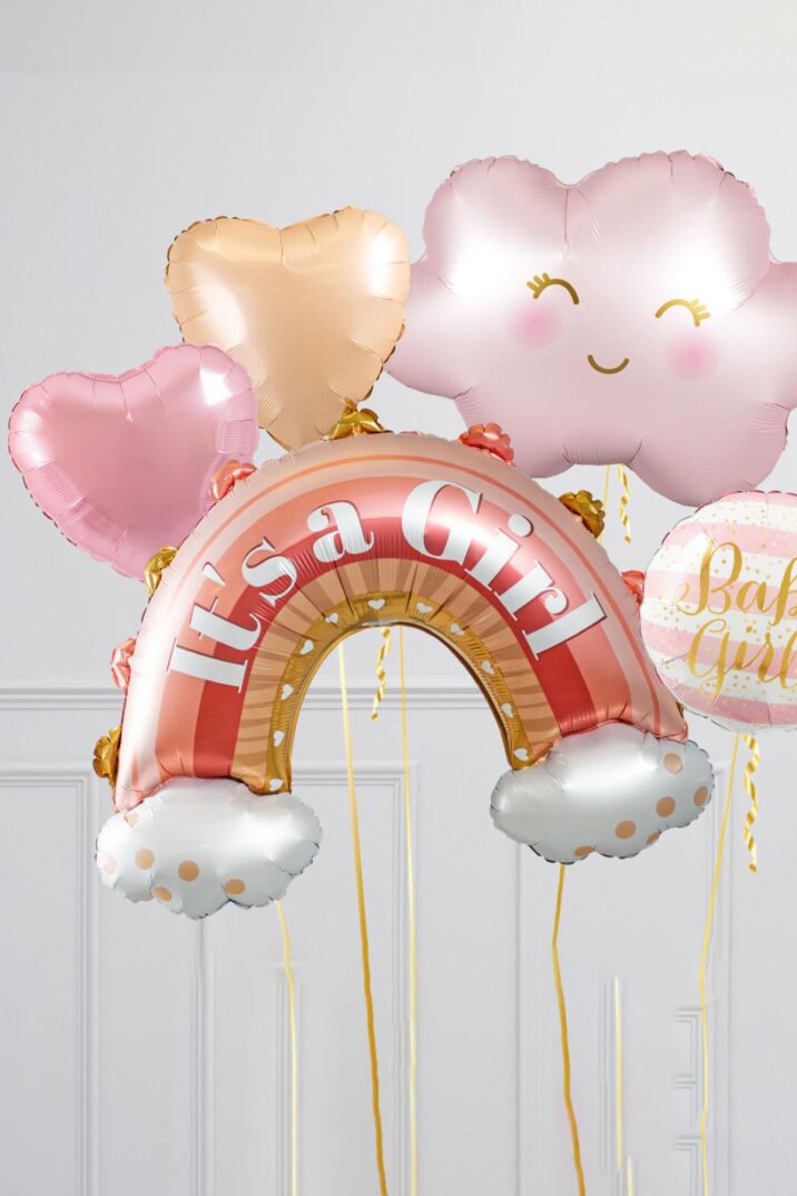 It's a Girl Cinsiyet Partisi Baby Shower Balonu Gökkuşağı Kız Bebek Bohem Babyshower Balonu - 2