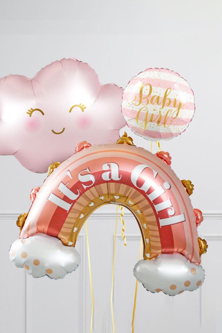 It's a Girl Cinsiyet Partisi Baby Shower Balonu Gökkuşağı Kız Bebek Bohem Babyshower Balonu - 3
