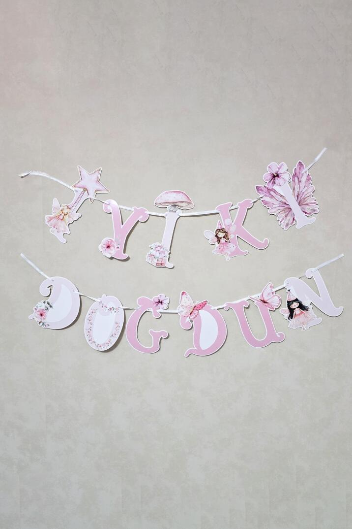 İyi Ki Doğdun Banner Peri Kızı Tema Banner Peri Kızları Konsept Duvar Süsü - 2