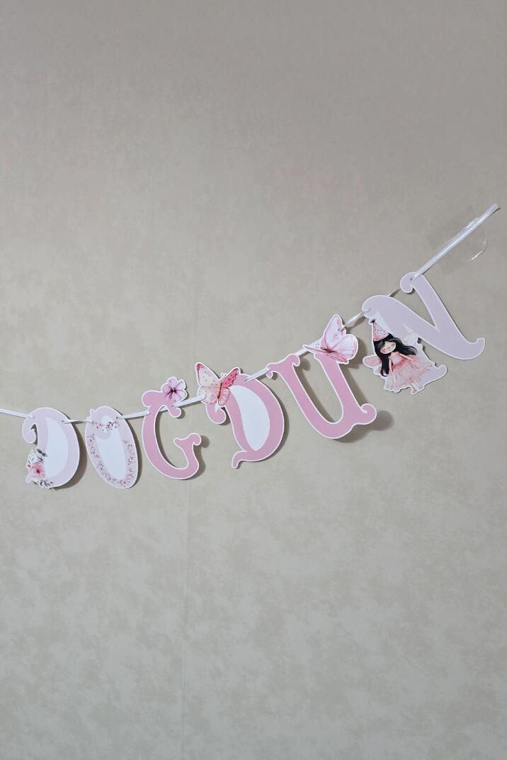 İyi Ki Doğdun Banner Peri Kızı Tema Banner Peri Kızları Konsept Duvar Süsü - 5