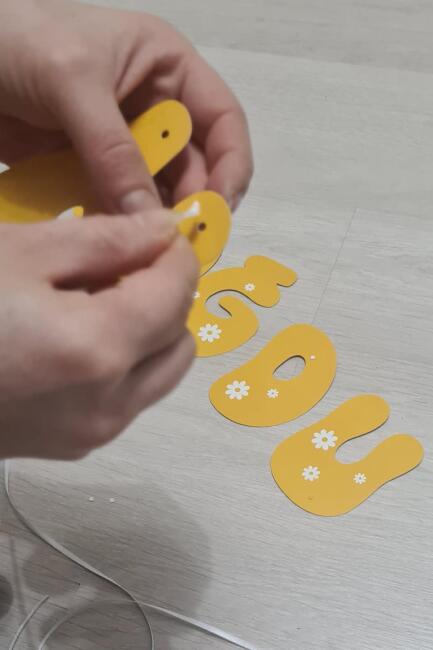 İyi Ki Doğdun Papatya Tema Banner Papatya Konsept Duvar Süsü - 8