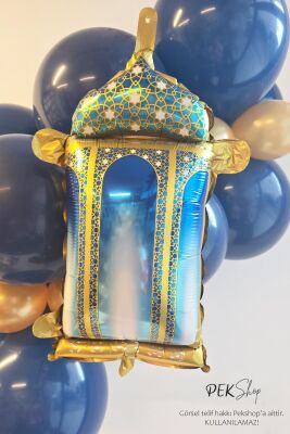 Kandil Folyo Balon Ramazan Süslemesi İslami Figür Fener Ramazan Balonu - 1