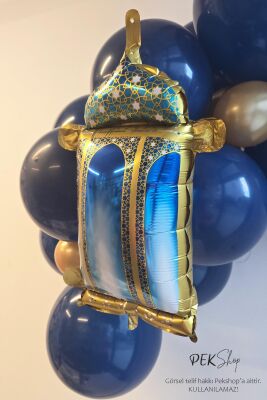 Kandil Folyo Balon Ramazan Süslemesi İslami Figür Fener Ramazan Balonu - 2