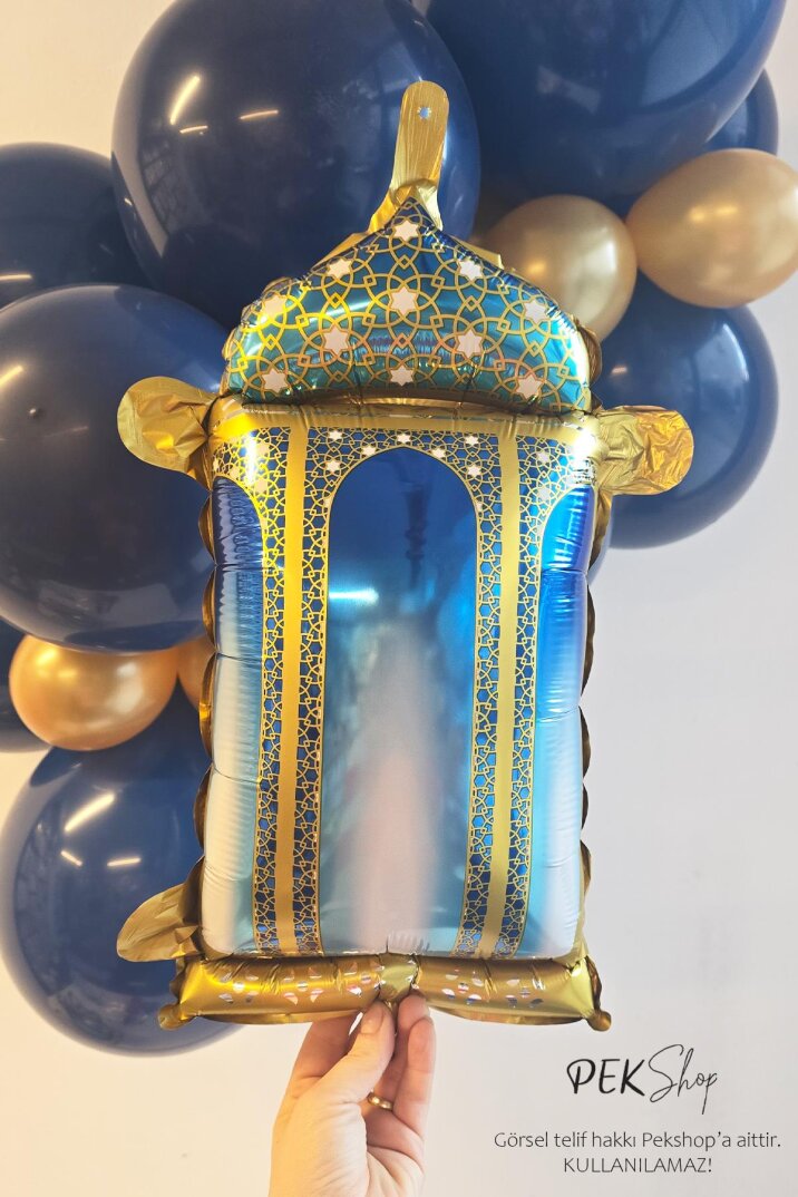 Kandil Folyo Balon Ramazan Süslemesi İslami Figür Fener Ramazan Balonu - 3