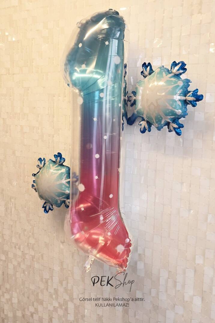 Kar Taneli Yaş Balonlu Frozen Doğum Günü Balon Seti - 2