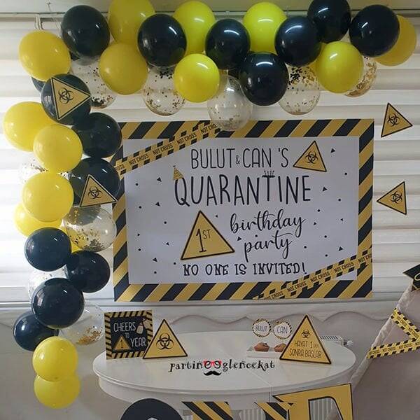 Karantina Konsept Balon Zincir Seti - 1