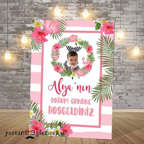 Karşılama Panosu - Flamingo ALoha Konsept - 1