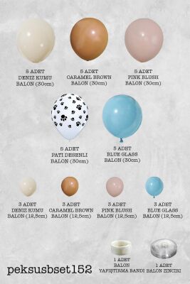 Kedi Köpek Doğum Günü Balon Zinciri Seti - 2