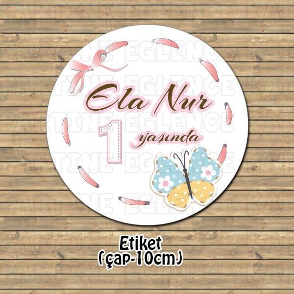Kelebek Konsept 10 Adet 10cm Etiket - 1
