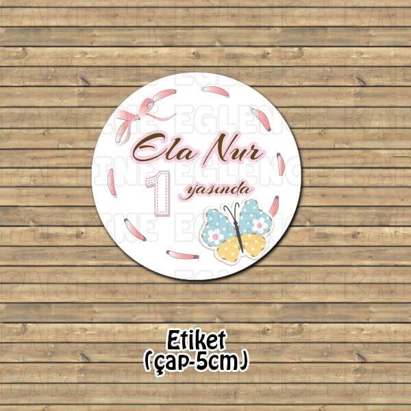 Kelebek Konsept 35 Adet 5cm Etiket - 1