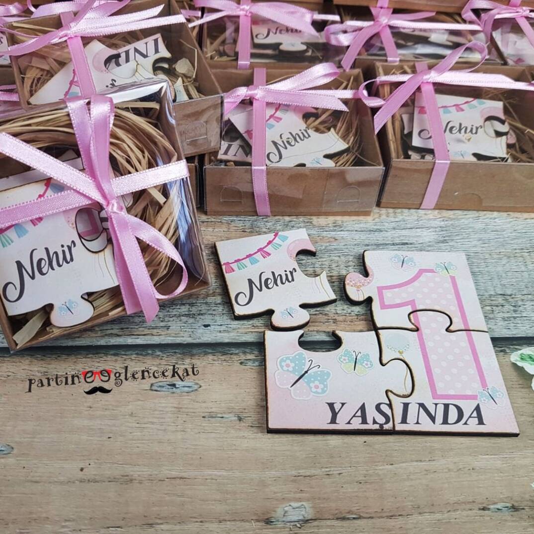 Kelebek Konsept Ahşap Puzzle Magnet - 1