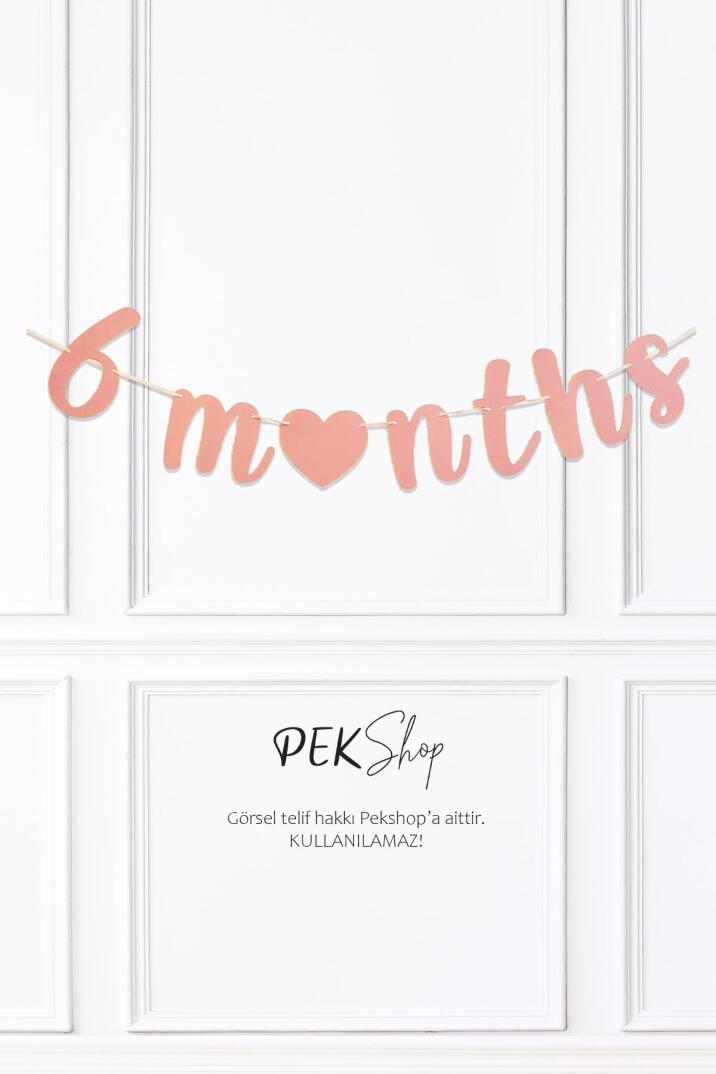 Kelebek Tema 6 Aylık Yarım Yaş Partisi Balon Zinciri Seti 6 Months Bannerlı - 3