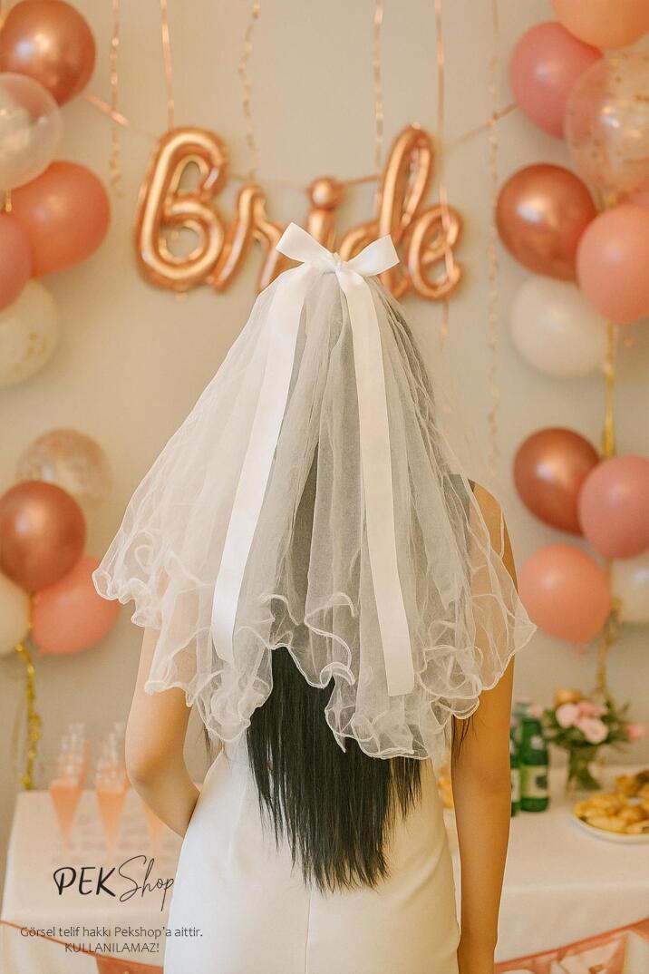 Kendinden Işıklı Gelin Duvağı Bride Parti Duvak Bride To Be Aksesuarı - 1