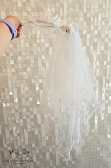 Kendinden Işıklı Gelin Duvağı Bride Parti Duvak Bride To Be Aksesuarı - 4