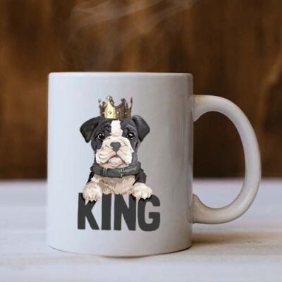 King Taçlı Köpekli Kupa Bardak