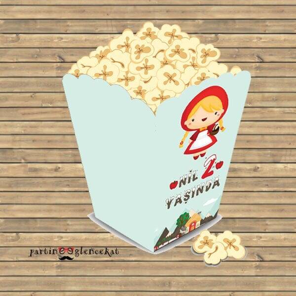 Kırmızı Başlıklı Kız Konsept Popcorn Kutusu - 1