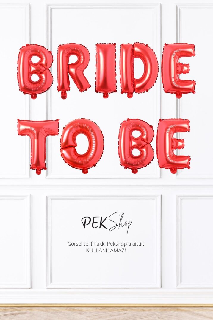 Kırmızı Bride To Be Balon Seti Bekarlığa Veda Balonları - 1