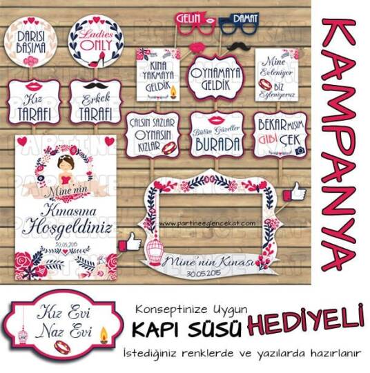 Kırmızı Elbiseli Konsept 3'lü Kampanyalı Paket