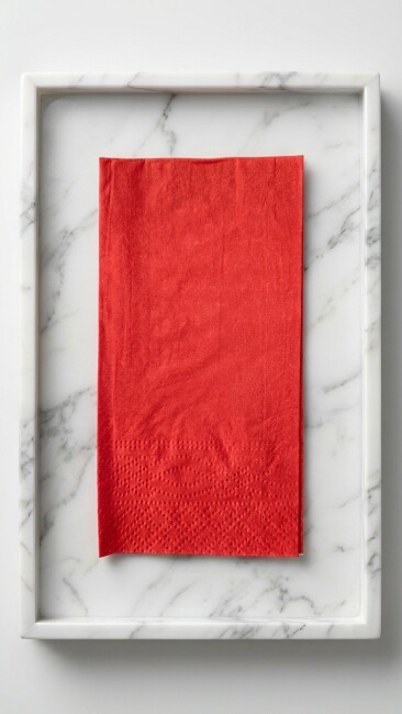 Kırmızı Kağıt Peçete Garson Katlama 33x33cm 16lı Paket Kırmızı Parti ve Sunum Peçetesi - 2
