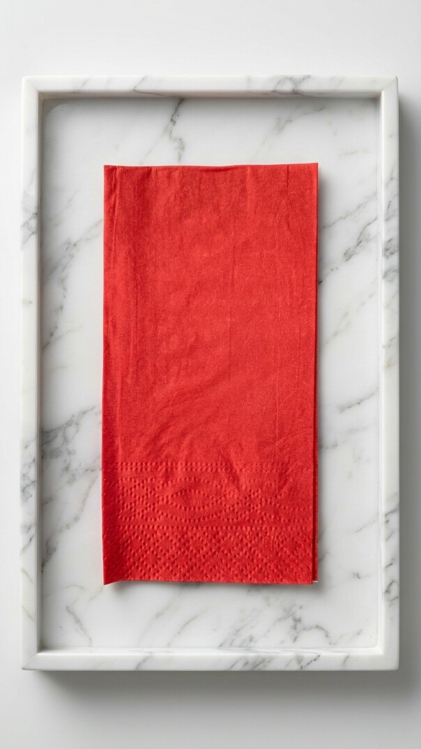 Kırmızı Kağıt Peçete Garson Katlama 33x33cm 16lı Paket Kırmızı Parti ve Sunum Peçetesi - 2