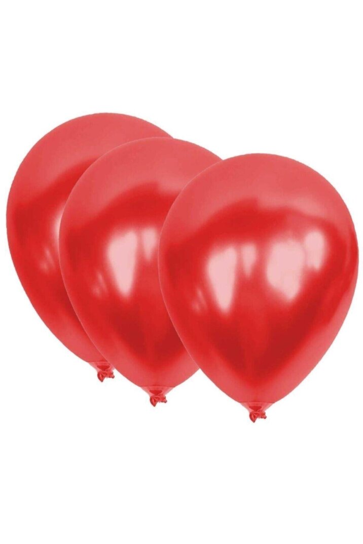 Kırmızı Metalik Balon 12inç 10'lu Paket - 2