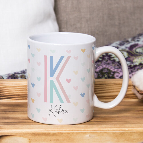 Kişiye Özel Kalpli İsimli Soft Kupa Bardak - 1