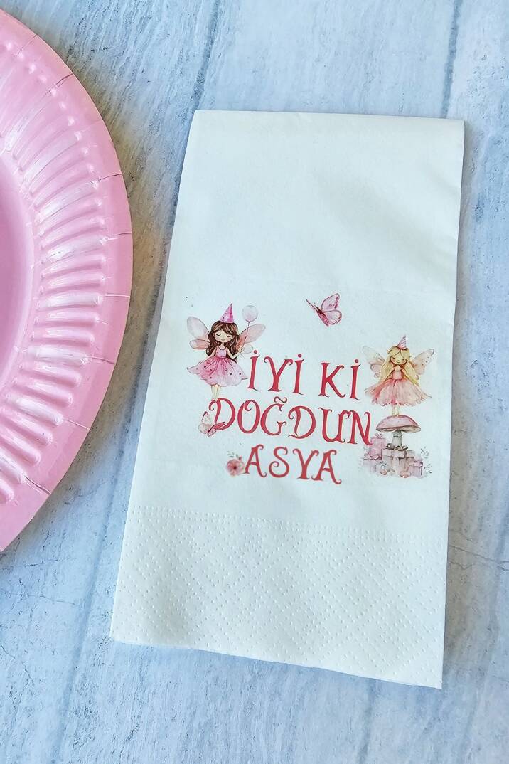 Kişiye Özel Peri Kızı Konsept Peçete - 1