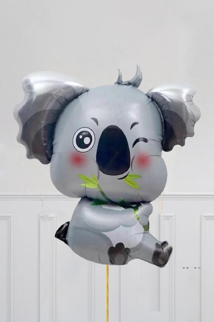 Koala Folyo Balon Woodland Temalı Doğum Günü Folyo Balon 85cm - 1