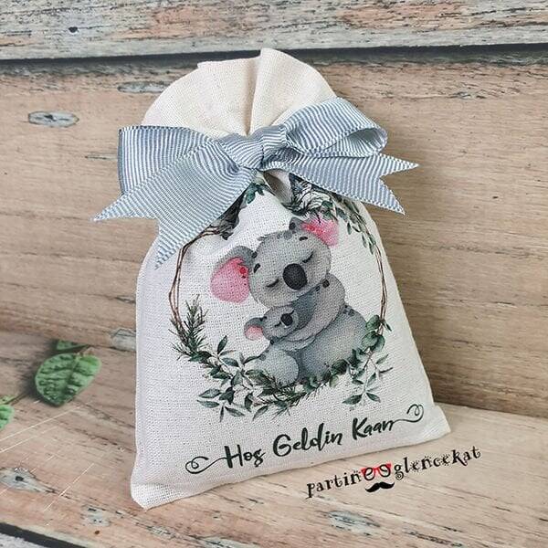 Koala ve Yavrusu Konseptli Lavantalı Kese - 1