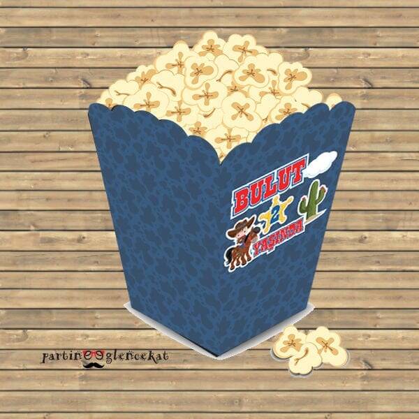 Kovboy Konsept Popcorn Kutusu - 1