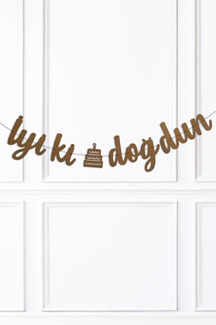Kraft İyi Ki Doğdun Doğum Günü Banner Kaligrafi Banner Yazı Kraft - 1