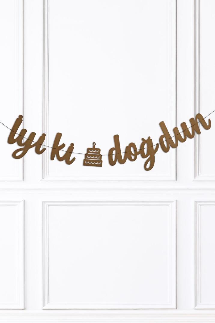 Kraft İyi Ki Doğdun Doğum Günü Banner Kaligrafi Banner Yazı Kraft - 1