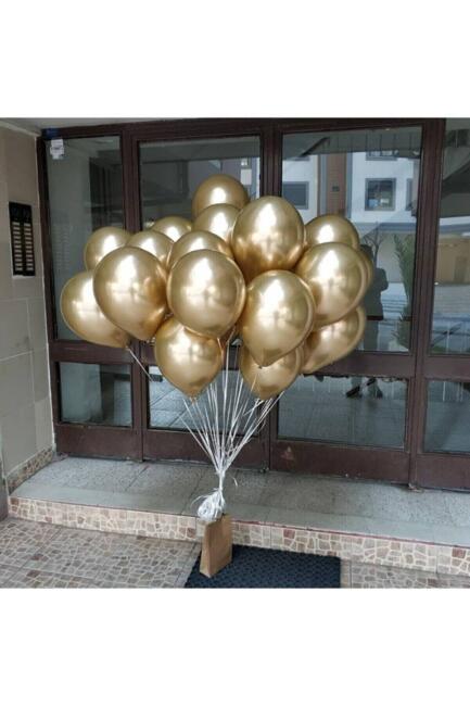 Krom Gold Balon Aynalı Balon 10lu - 2