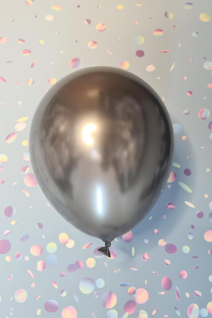 Krom Gümüş Balon Aynalı Balon 10lu - 1