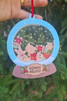 Kurabiye Adam Ailesi Kişiye Özel Yılbaşı Ağaç Süsü Gingerbread Family Dikiz Ayna Süsü - 3